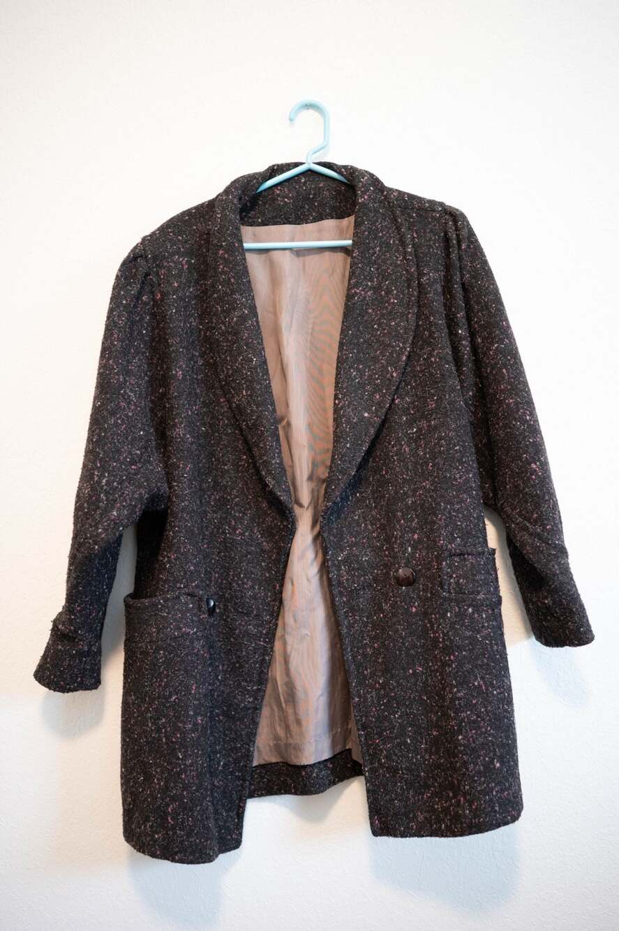 Créations St. Germain des Prés Vintage Oversized Speckled Wool Coat